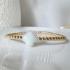 Gold Bead and Clover Layering Bracelet - 14kt Gold Filled in 3mm, 4mm, 5mm, 6mm