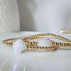 Gold Bead and Clover Layering Bracelet - 14kt Gold Filled in 3mm, 4mm, 5mm, 6mm