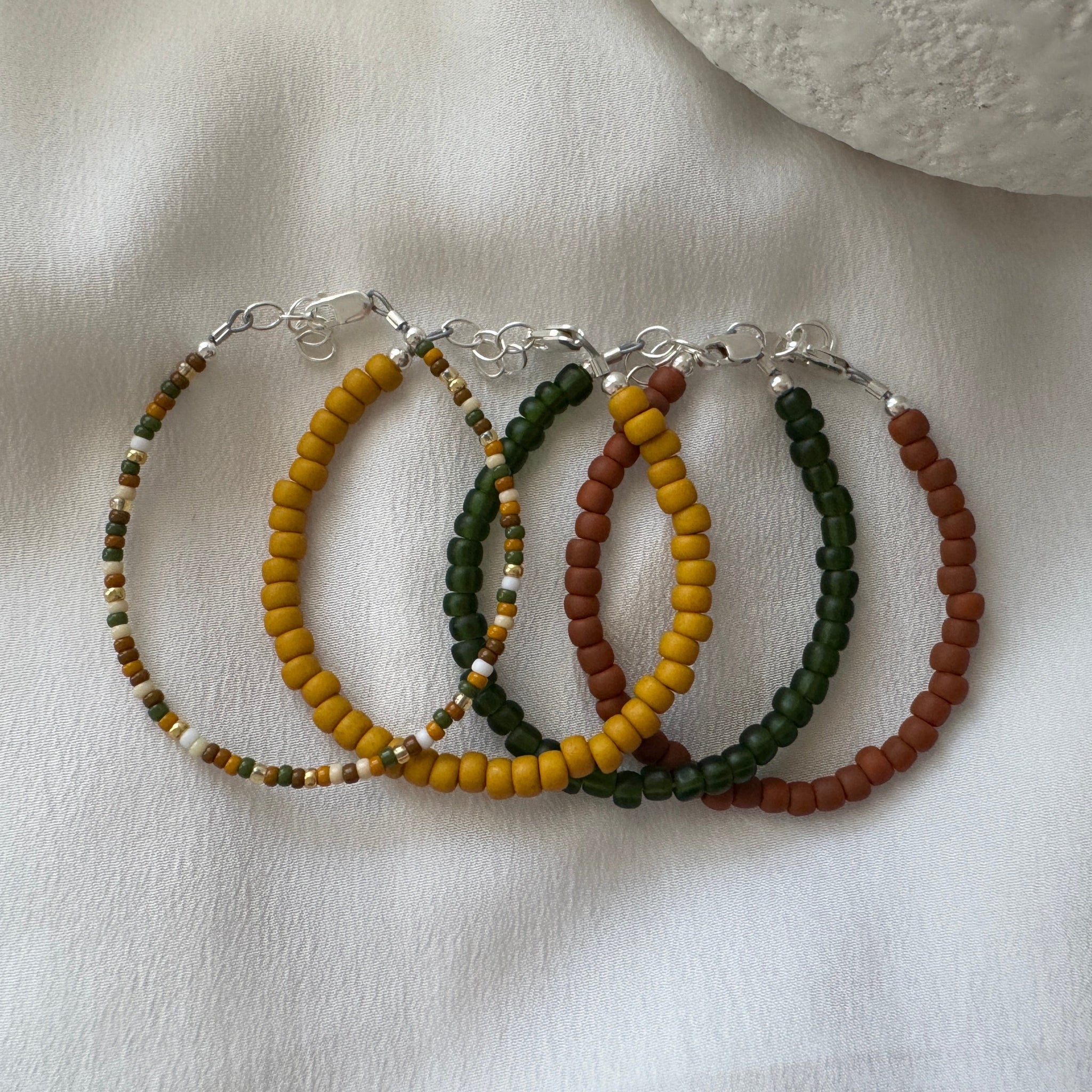 Pine Forest Boys Beaded Bracelets - Set of 3 or Each Alone