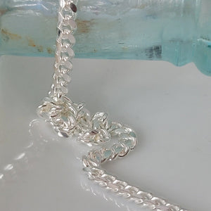 Men's Solid Silver Cuban Chain Necklace - Multiple Lengths