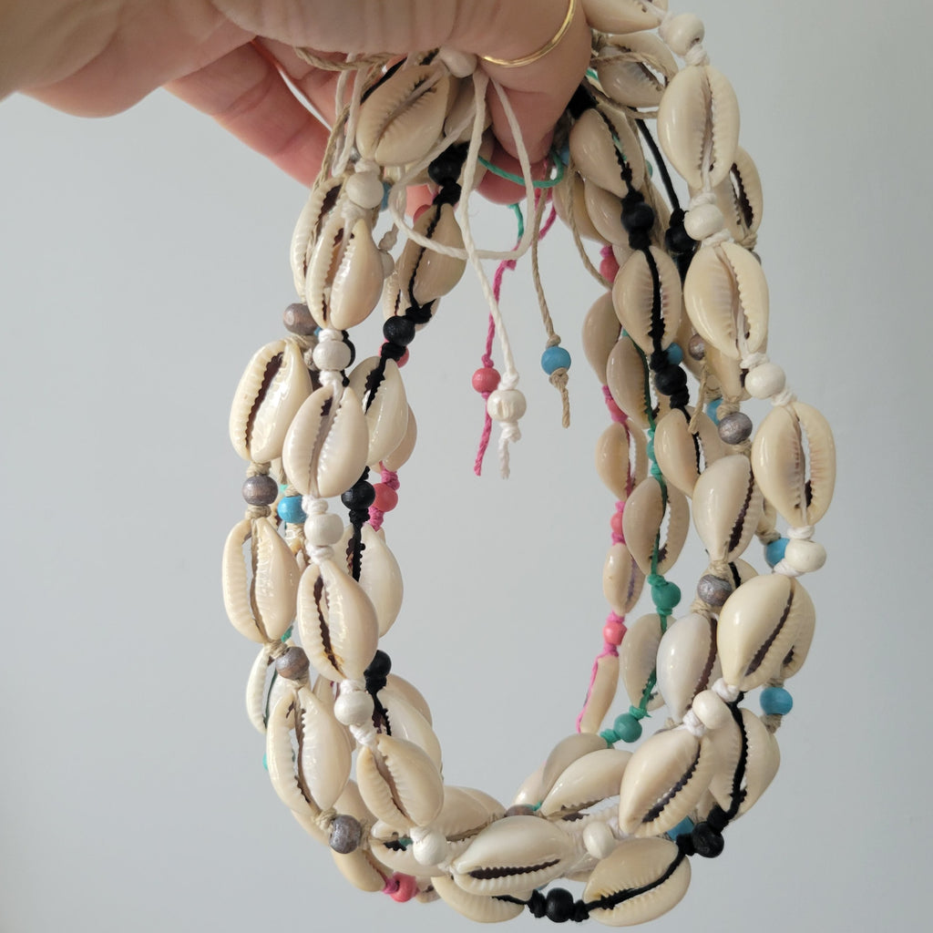 Colored Puka Shell & Bead Jewelry - Necklace, Bracelet or Anklet Options