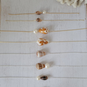 Aloha Natural Shell Necklace - Small, Med, or Large - Sterling or Gold