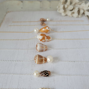 Aloha Natural Shell Necklace - Small, Med, or Large - Sterling or Gold