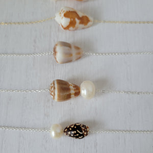 Aloha Natural Shell Necklace - Small, Med, or Large - Sterling or Gold