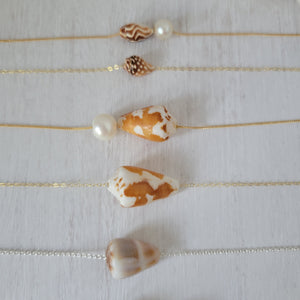 Aloha Natural Shell Necklace - Small, Med, or Large - Sterling or Gold