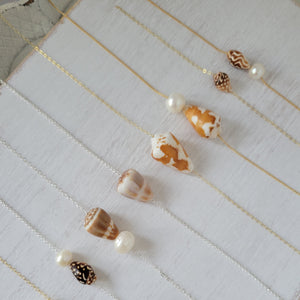 Aloha Natural Shell Necklace - Small, Med, or Large - Sterling or Gold