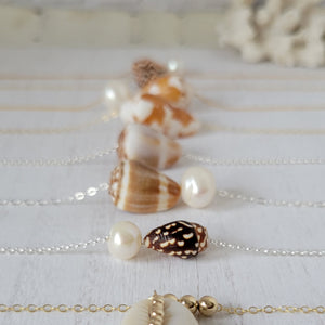 Aloha Natural Shell Necklace - Small, Med, or Large - Sterling or Gold