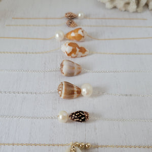 Aloha Natural Shell Necklace - Small, Med, or Large - Sterling or Gold