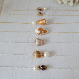 Aloha Natural Shell Necklace - Small, Med, or Large - Sterling or Gold