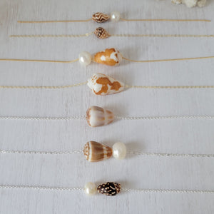 Aloha Natural Shell Necklace - Small, Med, or Large - Sterling or Gold