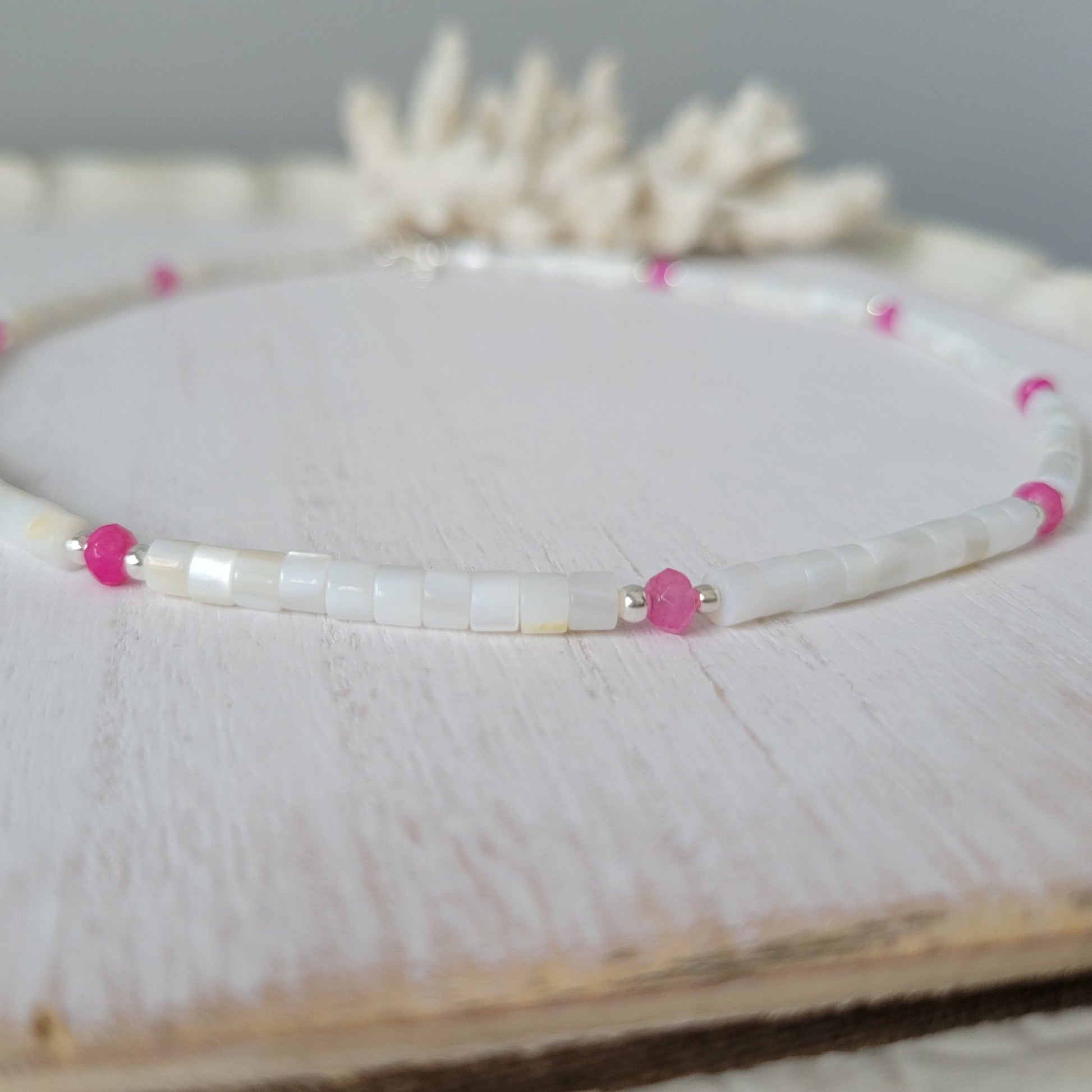 "Grommet" Heishi Shell & Crystal Girl's Surfer or Yin & Yang Necklaces - Multiple Colors Available