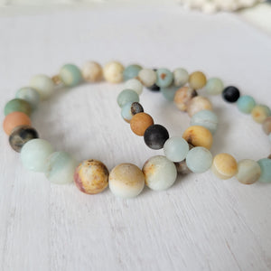 Mother and Daughter Matching Stone Bead Bracelet - Multiple Colors