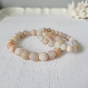 Mother and Daughter Matching Stone Bead Bracelet - Multiple Colors