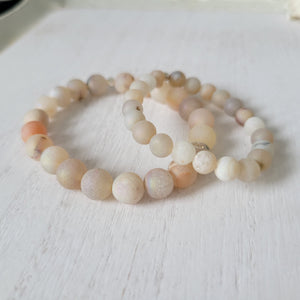Mother and Daughter Matching Stone Bead Bracelet - Multiple Colors