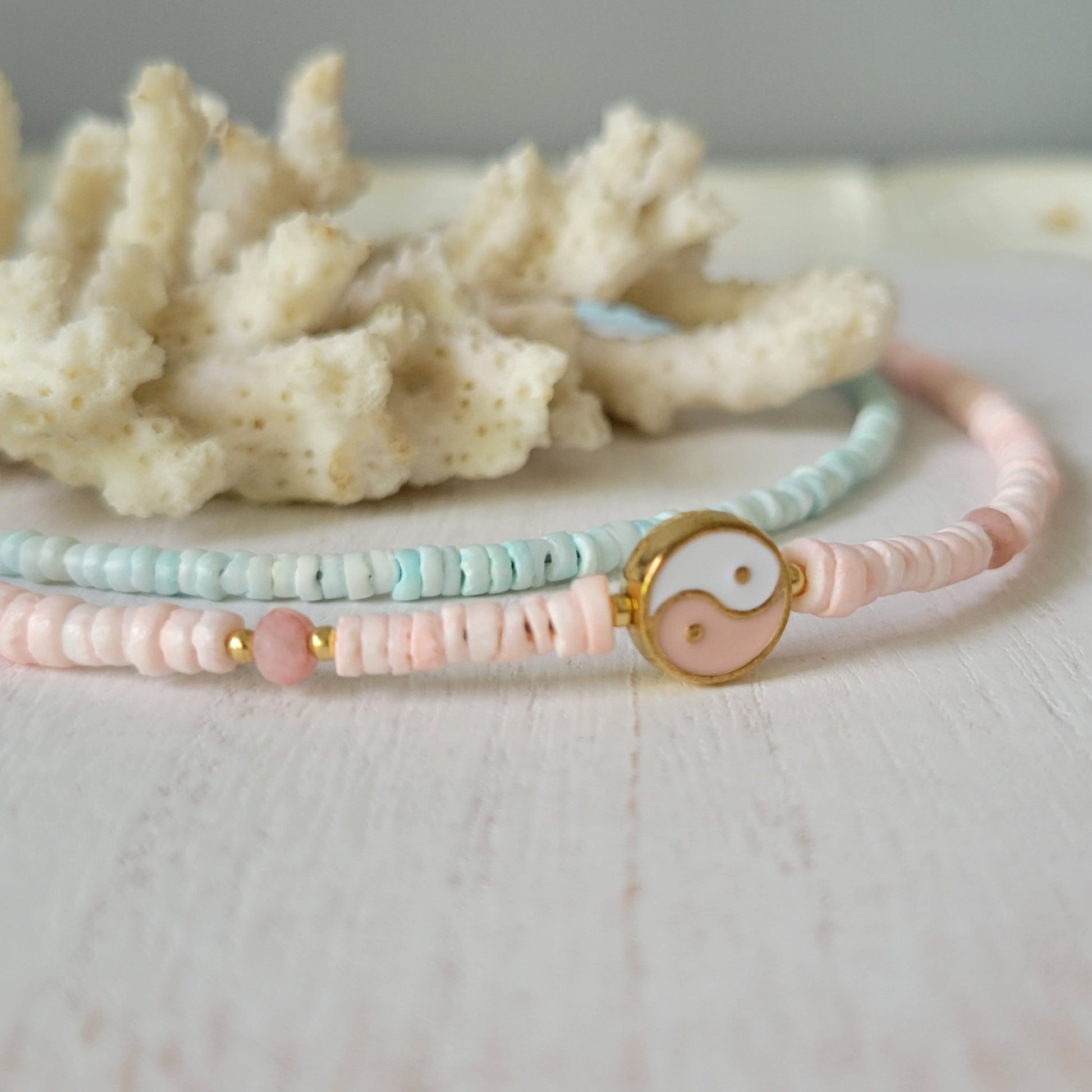 "Grommet" Heishi Shell Girl's Surfer Necklaces - Multiple Styles Available