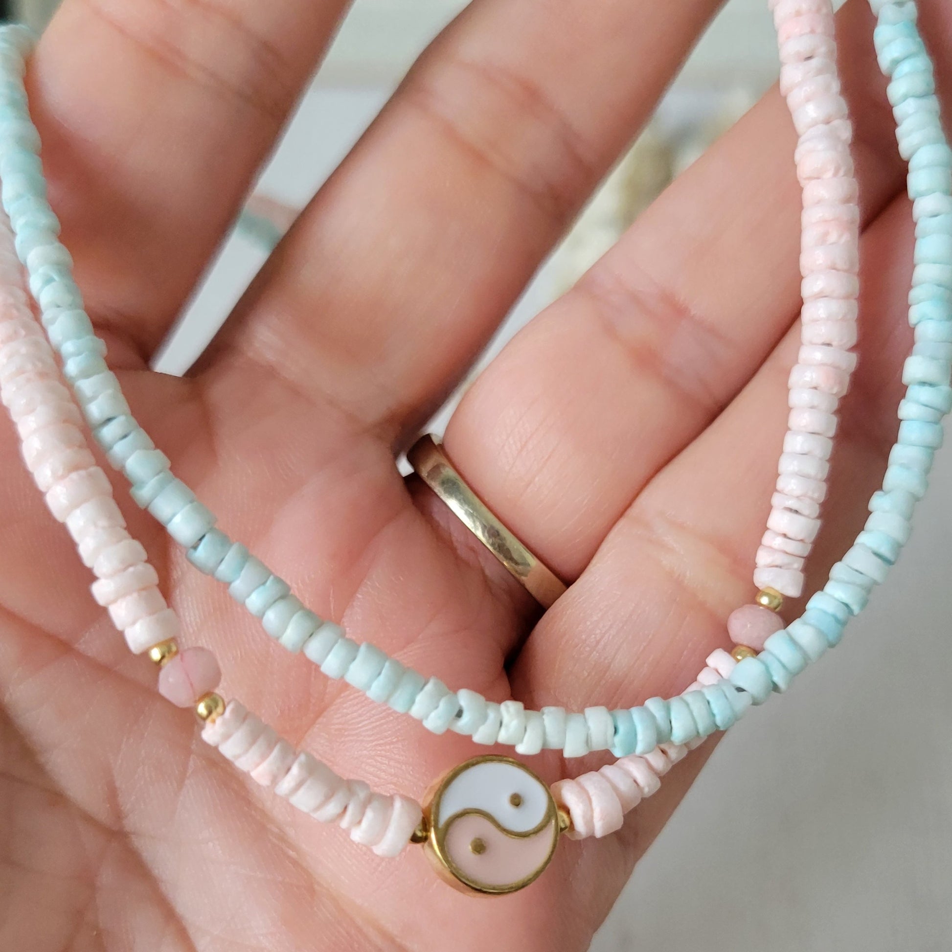 "Grommet" Heishi Shell Girl's Surfer Necklaces - Multiple Styles Available
