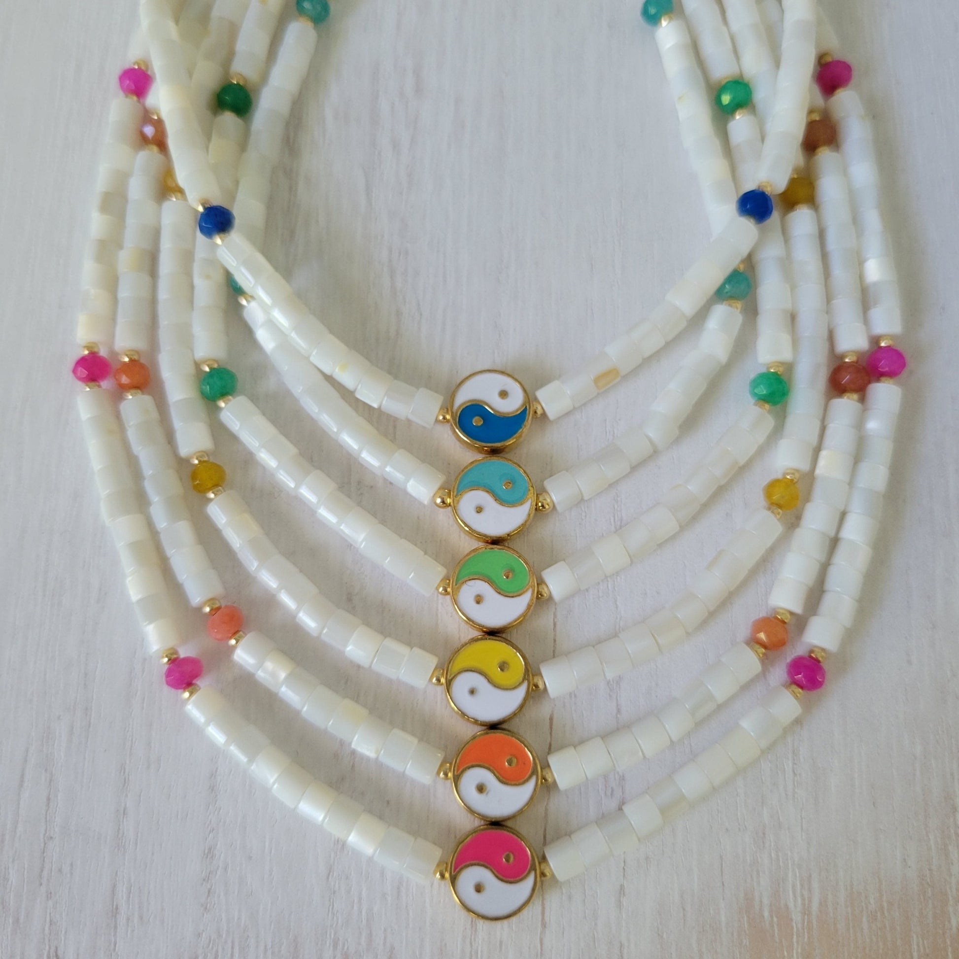 "Grommet" Heishi Shell Girl's Surfer Necklaces - Multiple Styles Available