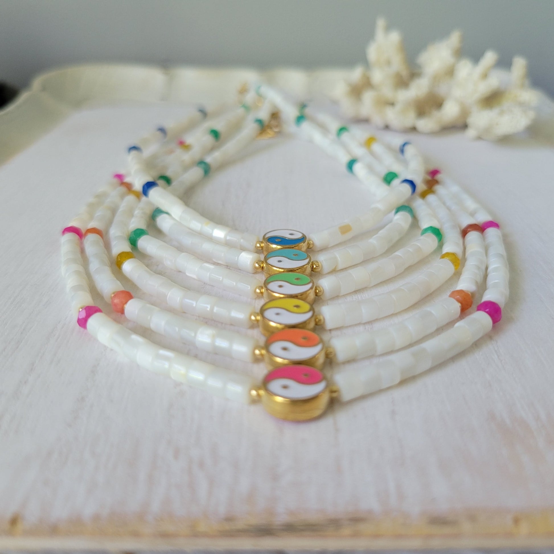 "Grommet" Heishi Shell Girl's Surfer Necklaces - Multiple Styles Available