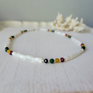 "Lil Grom" Multi Color Heishi Shell Surfer Necklaces - Multiple Colors Available