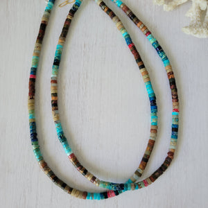 "Lil Grom" Multi Color Heishi Shell Surfer Necklaces - Multiple Colors Available