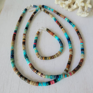 "Lil Grom" Multi Color Heishi Shell Surfer Necklaces - Multiple Colors Available