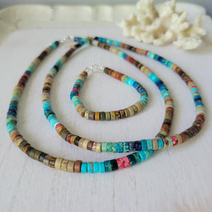 "Lil Grom" Multi Color Heishi Shell Surfer Necklaces - Multiple Colors Available