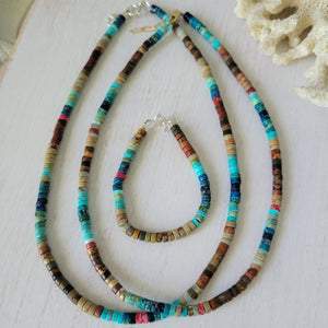 "Lil Grom" Multi Color Heishi Shell Surfer Necklaces - Multiple Colors Available