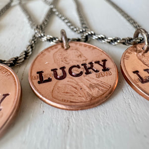 LUCKY Penny Children's Sterling Silver Rope Chain Necklace