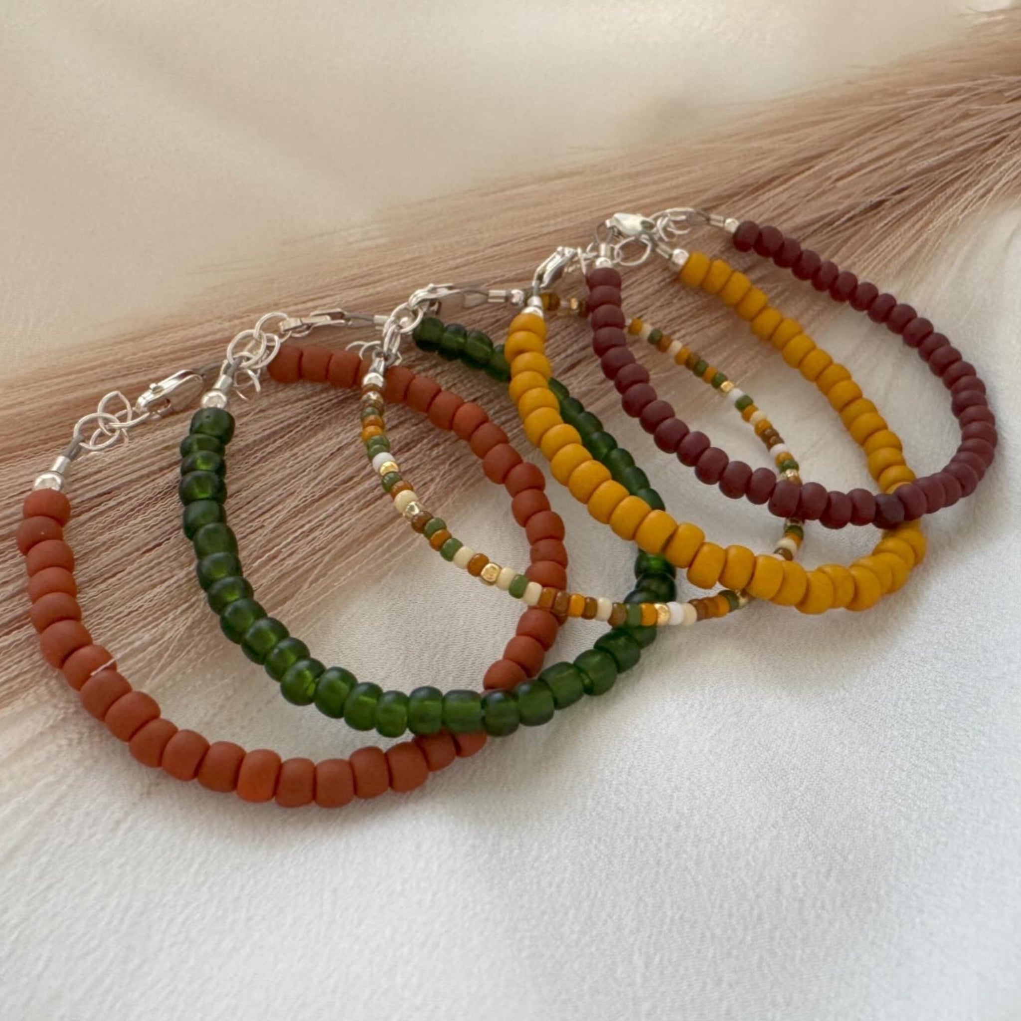 Pine Forest Boys Beaded Bracelets - Set of 3 or Each Alone