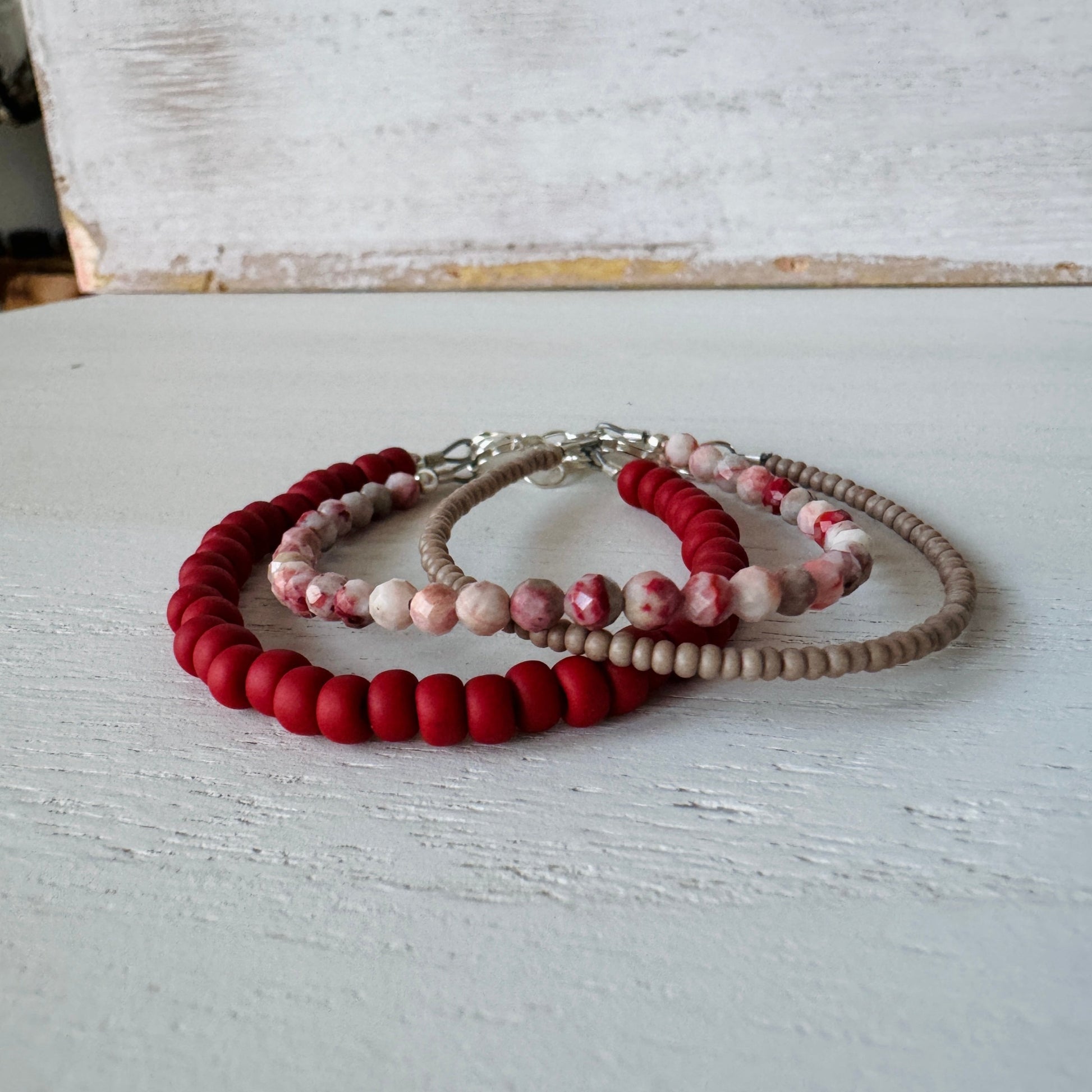 Boy’s Valentines Day Chocolate Covered Strawberry Bracelet Set