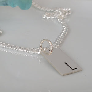 Add On Charm Only - Square or Rectangle - Sterling, Gold or Rose Gold