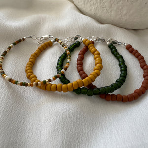Pine Forest Boys Beaded Bracelets - Set of 3 or Each Alone