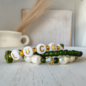 Feelin’ LUCKY Girls Saint Patrick’s Day Bracelets - Set of 3 or Each - Unisex Options