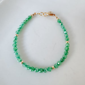 Shimmering Cubic Zirconia & Flower Stacking Bracelet - Set of 3 or Each