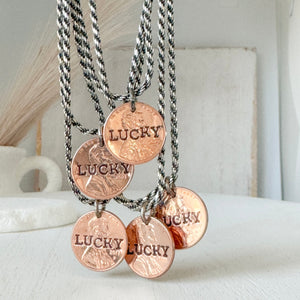 LUCKY Penny Children's Sterling Silver Rope Chain Necklace