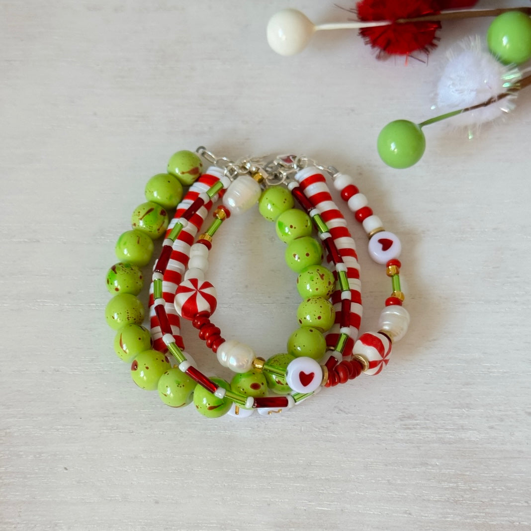 Grinchmas Christmas Bracelet Set - Set of 3 or Each - Unisex Options