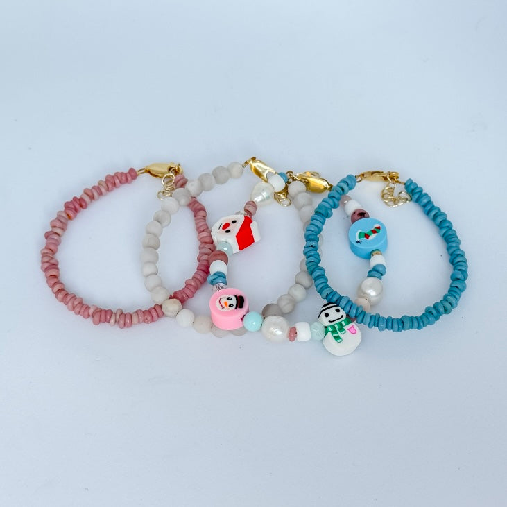 It's a Beachy Christmas Bracelet Set - Set of 3 or Each - Unisex Options