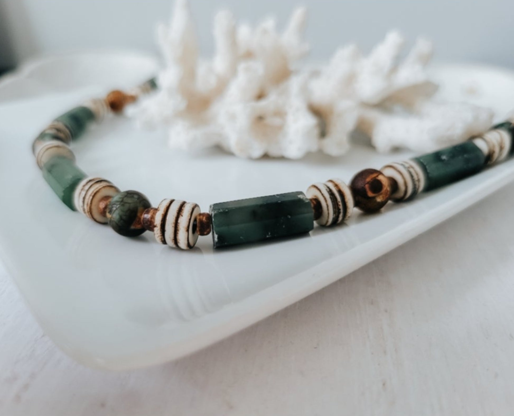 "Bamboo Woods" Children's Stone and Wood Adventure Necklace