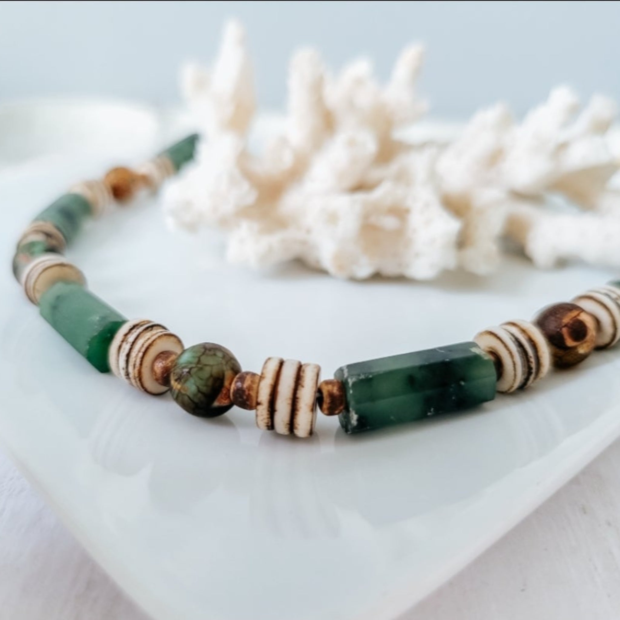 "Bamboo Woods" Children's Stone and Wood Adventure Necklace