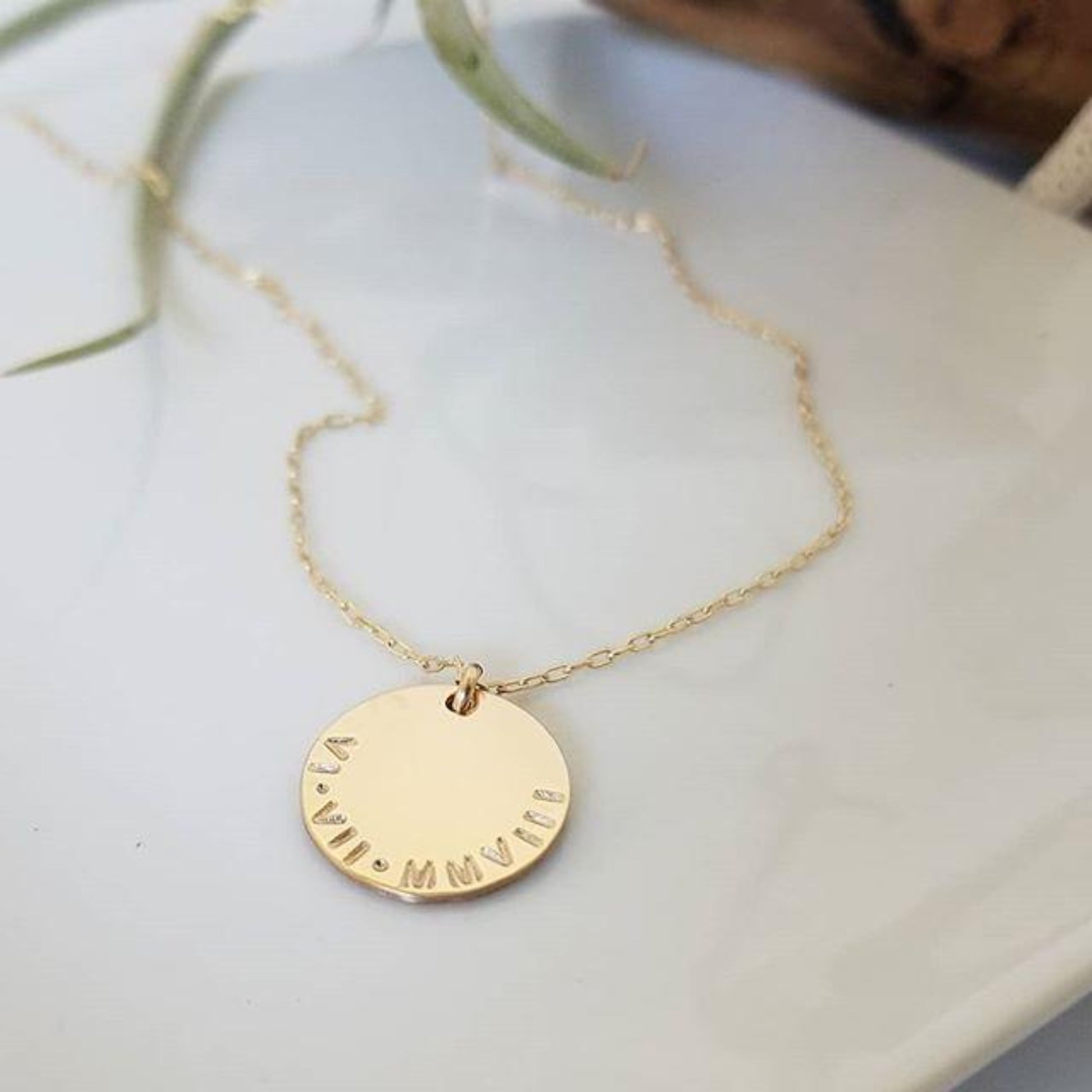 Custom Medium Initial Necklace - 5/8 Inch - Sterling, Gold, or Rose Gold