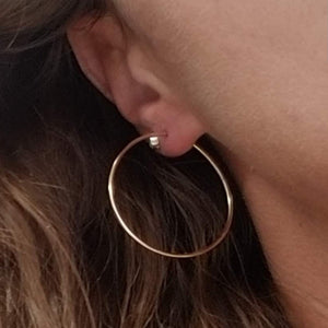 Eternity Hoop Earrings - Sterling, Gold, or Rose Gold