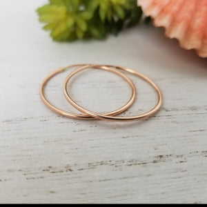 Eternity Hoop Earrings - Sterling, Gold, or Rose Gold