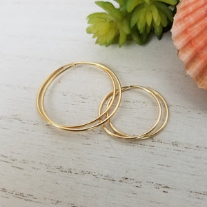 Eternity Hoop Earrings - Sterling, Gold, or Rose Gold