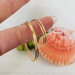 Eternity Hoop Earrings - Sterling, Gold, or Rose Gold