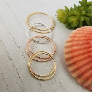 Eternity Hoop Earrings - Sterling, Gold, or Rose Gold