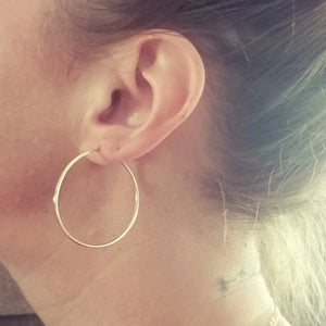 Eternity Hoop Earrings - Sterling, Gold, or Rose Gold