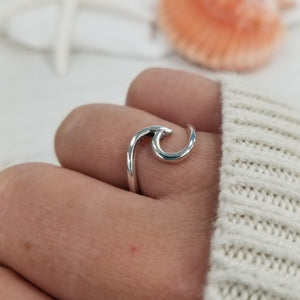 One Of A Kind Large Sterling Silver Wave Ring – Salty Reign Jewelry