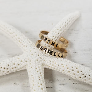 3mm Gold Name Ring - 14kt Gold Filled