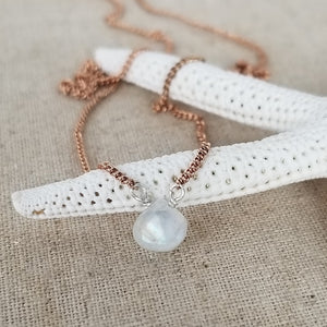 Natural Moonstone Necklace - Sterling or Gold