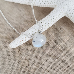 Natural Moonstone Necklace - Sterling or Gold